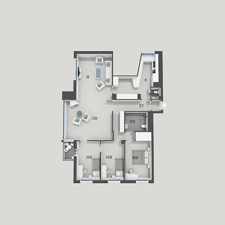 Apartment Spacious 3br Next To Downtown *